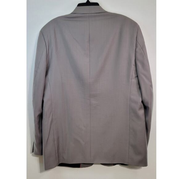 Pierre Cardin Fundamentals Blazer Mens 46L Beige Three Button 100% Wool Lined - Picture 3 of 9